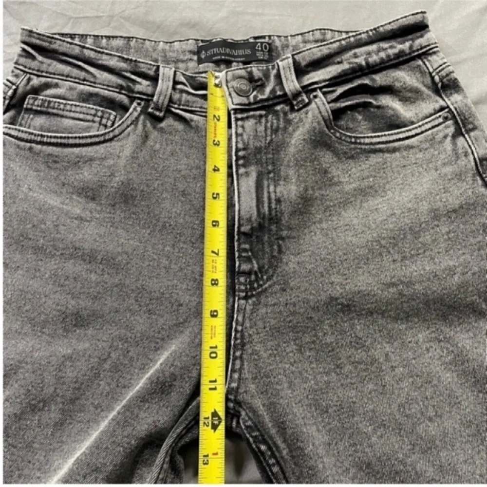 ASOS Grey Straight Leg High-rise Retro Jeans 8